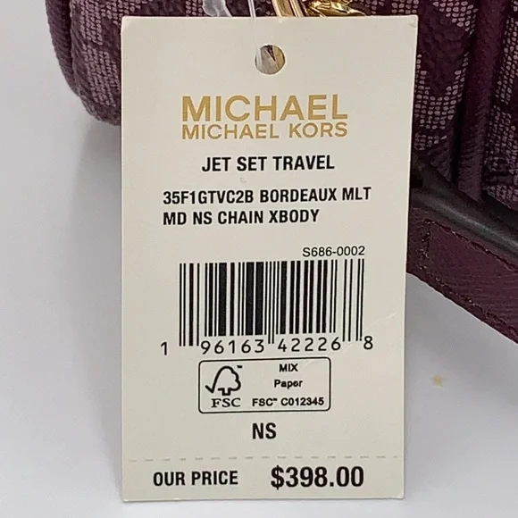 MICHAEL KORS Jet Set Travel Medium Logo Crossbody Bag & Small Coinpouch ID card - Picture 5 of 16